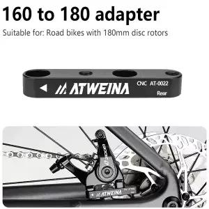 ATWEINA 로드 바이크 자전거 디스크 브레이크 어댑터 플랫 마운트 CNC 전후방 180mm 디스크 브레이크 로터