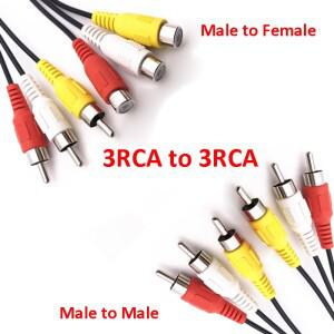 1.5M 3 RCA 남성-3 남성/여성 커넥터 복합 오디오 비디오 AV 연장 케이블 플러그