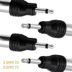 TV 안테나 어댑터 모노 3.5mm 남성 플러그에서 여성 잭 커넥터로 비디오 케이블 연결 변환기