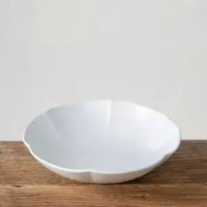 이천도자기 달 화이트 꽃모양볼 대 20cm 도자기 식기