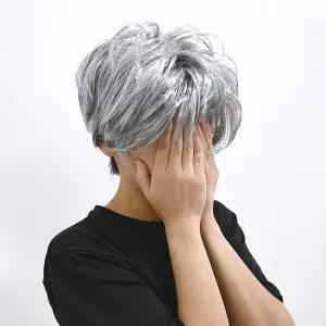코스프레 할아버지가발 남성 중년 공연 코스프레 할로윈 파티 가발