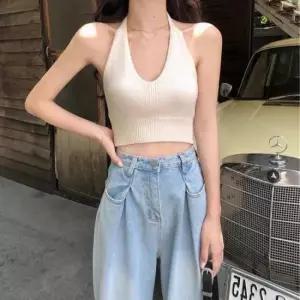여성크롭홀터넥나시 3컬러 크롭나시티 여자스판홀터넥
