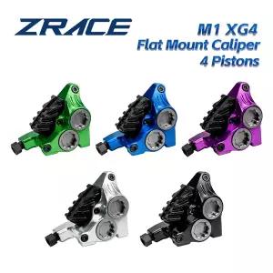 ZRACE XG4 로드 유압 브레이크 캘리퍼 플랫 마운트 4피스톤 캘리퍼 아이스 테크놀로지 브레이크 패드 CNC