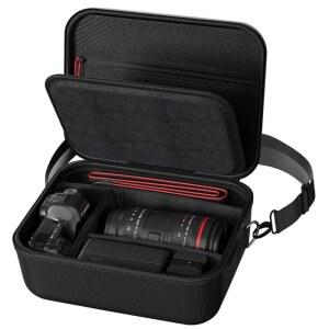 캐논 리벨 T7용 PROCASE 하드 쉘 디지털 카메라 케이스 - 블랙 | EOS R100 / R50 DSLR SLR 니콘 소니용 1개의 숄더 스트랩과 3개의 조절 가능한 칸막이가 포함된 부드러운 패딩