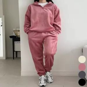 밴딩바지 여성 잔골지 양털 뽀글이 안감 기모바지 조거팬츠