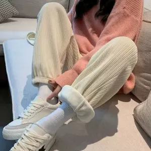 밴딩팬츠여성조거바지 여자 겨울 홈웨어 기모 안감 조거 팬츠 추리닝 바지