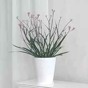 세로줄 슬림 실린더 플라스틱 화분 18x22cm 꽃화분 식물 플라워 꽃집 분배 인테리어 정원 원예 베란다 디자