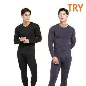 TRY 소프트터치 폴리기모스판 남성내복 내의세트 홈웨어 발열내의 남자 타이즈 내의