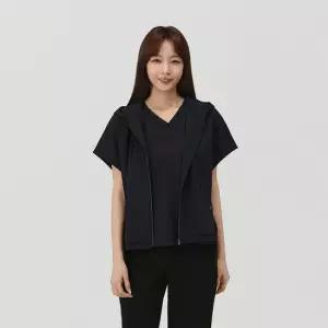 PAT 후디드 드랍숄더 베스트_QK41492
