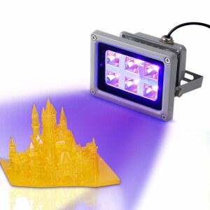 SLA/DLP/LCD 3D 프린팅용 프린터 UV 레진 경화 빛 감광성 고화 60W 출력의 405NM LED 라이트 영향