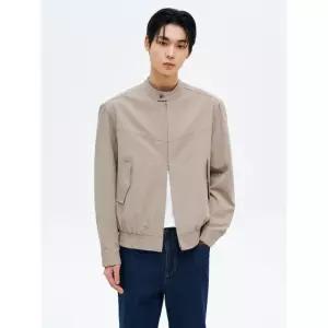 에잇세컨즈 스탠드 칼라 코튼 블루종 베이지 4952048
