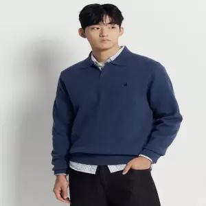 베럴비 오픈 칼라넥 니트  블루 (BC5X51C63P)