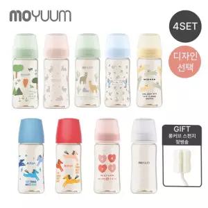 모윰 3세대 올인원 PPSU 노꼭지 270ml 젖병 디자인 베이직) 4팩