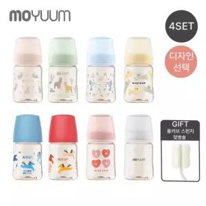 모윰 3세대 올인원 PPSU 노꼭지 170ml 젖병 디자인 베이직) 4팩