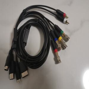 MD1/MD2/Saturn/DC 드림캐스트 게임 콘솔용 4-in-1 RGBS/RGB 모니터 케이블 - 컬러 교체 코드는 컴포넌트