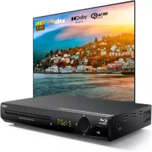 TV/프로젝터용 1080P 풀 HD 블루레이 DVD 플레이어 HDMI/AV/동축 출력 홈 시어터 지원 지역 A/1 CD VCD