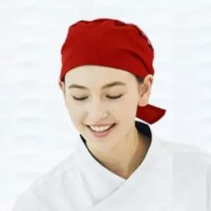 레드 메쉬두건 반두건 위생두건 으 주방두 라운드캡