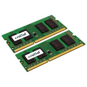 CRUCIAL 16GB KIT (8GBX2) 204-PIN SODIMM DDR3 PC3-12800