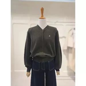 한정수량 ZOOC 주크 V263KSL908 백 레터링 블루종 니트 집업 가디건 KA 2828528
