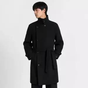 르메르 26FW 블랙 워프 랩 울 코트 CO1037 LF1116 999