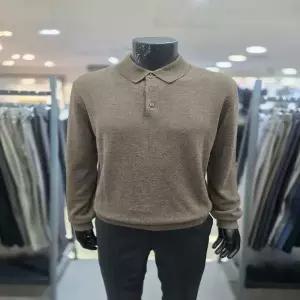 [레노마 옴므]F/W 브라운 울혼방 카라넥 긴팔 니트 SGPKT09_BP_BP