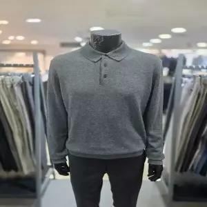 [레노마 옴므]F/W 다크그레이 울혼방 카라넥 긴팔 니트 SGPKT08_BP_BP