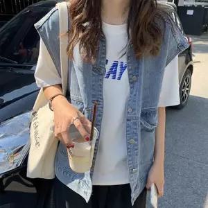 몽드 가볍게툭오버핏데님조끼 dmk2303080