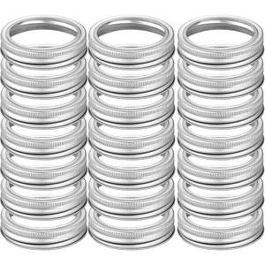 120개입 와이드 입구 메이슨 자 캐닝 탑 또는 자용 / 은색 내구성 87MM 있고 금속 링 밴드/링 주석판 않는 교체용 녹슬지