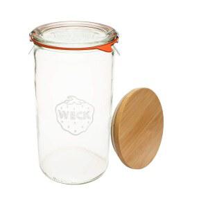 WE JAR 974 유리병 1 5L 54ML 보관용 있는 대용량 1개 병 및 절임용 유리 밀폐 보존용 뚜껑이 뚜껑 나무