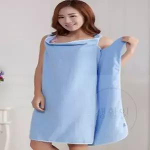 ( )샤워가운 블루 욕실가운 원피스형수건 원피스형목욕타월 샤워수건 목욕가운