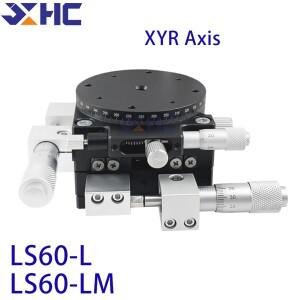 수동 트리밍 플랫폼 변환 테이블  로터리 십자 레일 고정밀 XYR 축 60mm LS60-L 마이크로미터
