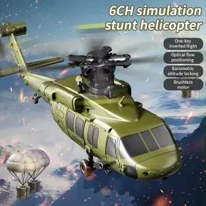 수집품 RC JJRC U9901 헬리콥터 6CH 브러시리스 역방향 비행 스턴트 원격 조종 6축 자이로 비행기 자동차