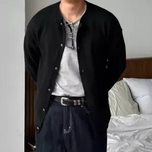 [피팅남]남자 애킨 오버핏 봄 가을 울 니트 라운드 가디건