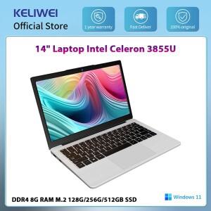 14인치 학생용 저가형 노트북 인텔 셀러론 3855U 8GB 램 128GB/256GB/512GB SSD HD 카메라 와이파이 블루투