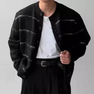 [피팅남]남자 튜어 루즈 오버핏 두꺼운 브러쉬 단가라 가디건