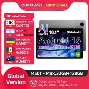 Teclast M50T 태블릿 10.1인치 HD 화면 AllWinner A537 4GB RAM+28GB 가상 128GB ROM 7000mAh 배터리 WiFi