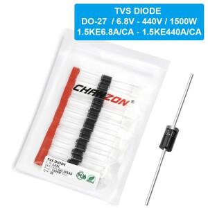 20 Pcs TVS 다이오드 DO-27 1500W 6.8V 12V 15V 18V 24V 33V 36V 200V 1.5KE 12A 15A 18A 24A 33A 36A