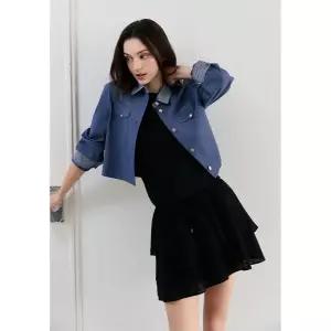 백화점 에고이스트 텍스쳐 블럭 숏 자켓 ES2TJ501