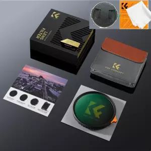 KnF Concept 77mm NANO-X ND3-ND1000 가변 ND 필터 ((렌즈크리너융/캡포)  8K AGC Japan Glass