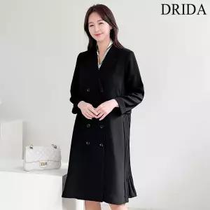 [드리다]드리다 봄 가을 모던 카라 플리츠 빅사이즈 더블 정장 원피스 40-50