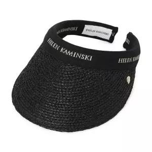 비앙카 10 여성 바이저 HAT50265 CHARCOAL BLACK LOGO