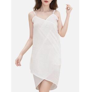순면 소프트 스트링 랩업 골프 목욕 가운