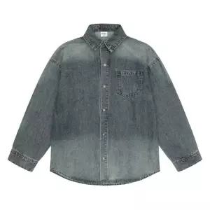 에꼴리에 세이브존03 빈티지 워싱 블루데님셔츠  26A5301-BL