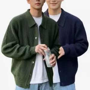 [텐바이텐]남성 오버핏 니트 카라 가디건 I4NT034
