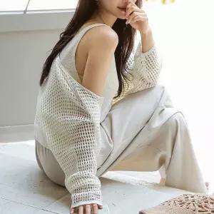 [시크폭스] 네트 비스코스 니트 나시SET 가디건_61CA2131