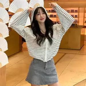[미나그램] 세니엘 스트라이프 후드집업