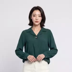 [PAT 여성] 오픈카라 셔링 블라우스_1K62510