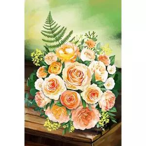 아리따운 꽃다발 패브릭 보석십자수 40x60 케이엠엘리 비즈십자수 비즈아트 페인팅 키트