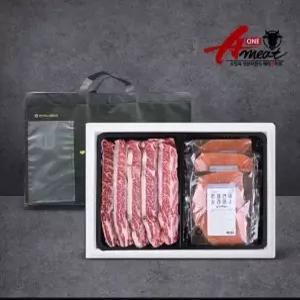 LA갈비+훈제연어 혼합세트(La갈비 900g이상*2팩+훈제연어200g*3팩)