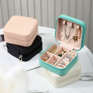 휴대용 미니 주얼리 보관함 여행 정리함 케이스 가죽 귀걸이 반지 디스플레이